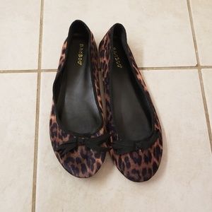 Bamboo Ballet flats Leopard print Sz 10